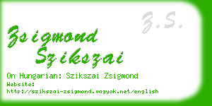zsigmond szikszai business card